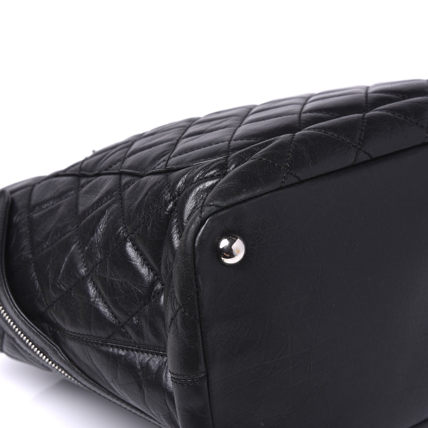 Chanel Aged Calfskin Quilted Large Cotton Club Tote Black 7 of 11