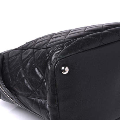 Chanel Aged Calfskin Quilted Large Cotton Club Tote Black 7 of 11