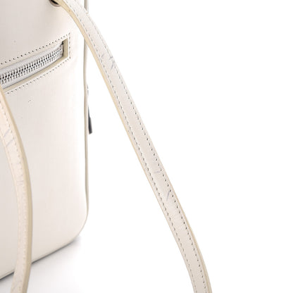 Celine Nappa Calfskin Bicolor Medium Side Lock Shoulder Bag White 11 of 12