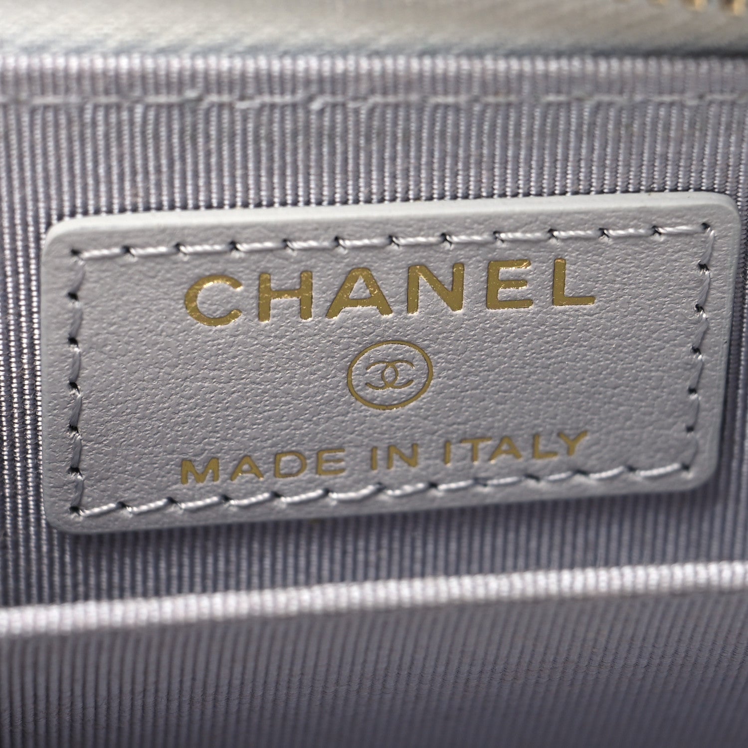 Chanel Caviar Quilted Zip Coin Purse Grey 6 of 11