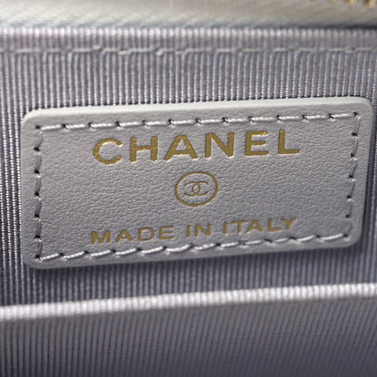 Chanel Caviar Quilted Zip Coin Purse Grey 6 of 11