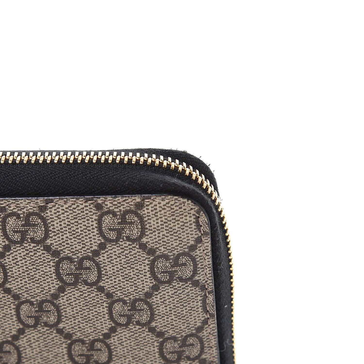 Gucci GG Supreme Monogram Top Handle Zip Around Wallet Black 10 of 12