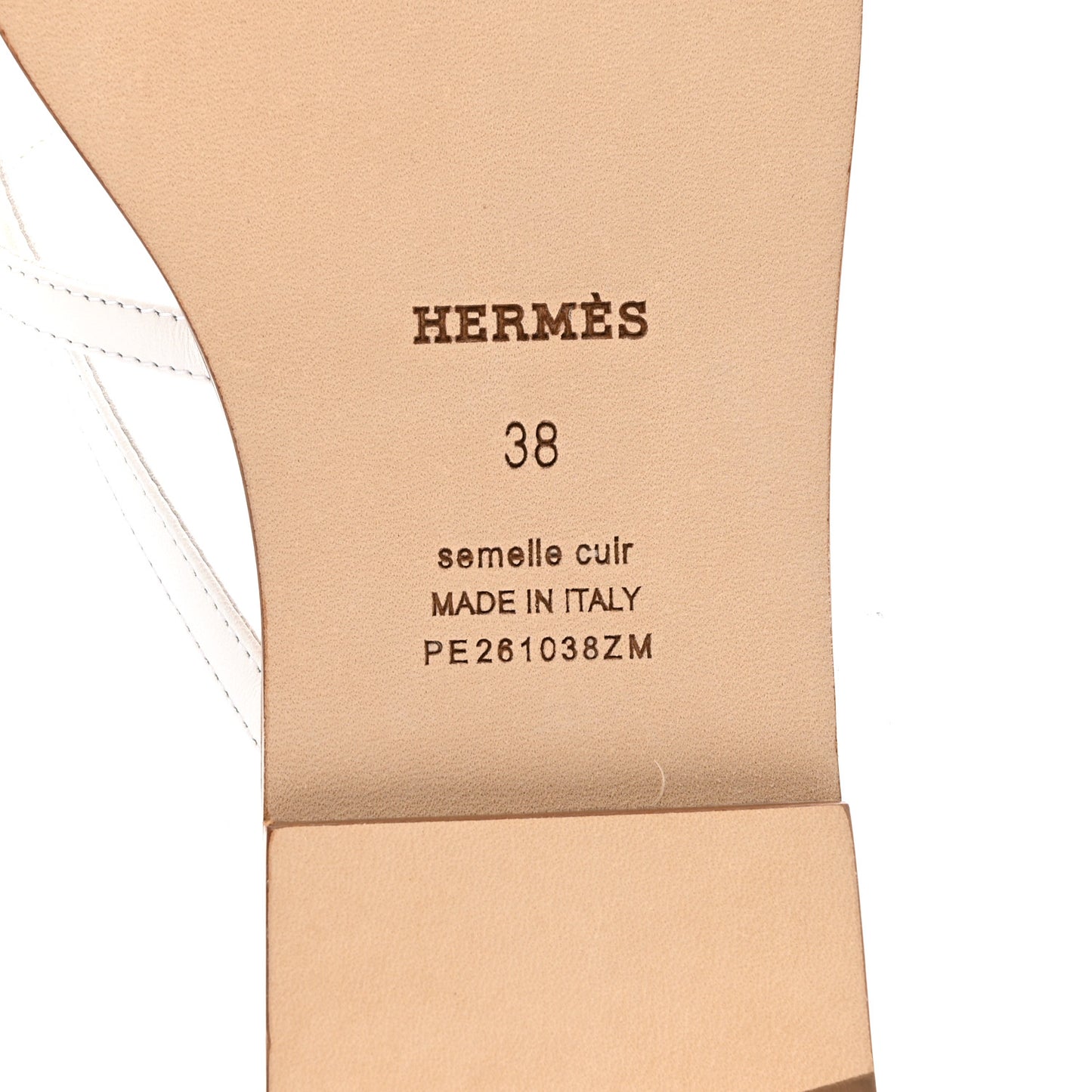 Calfskin Miss Sandals 38 White