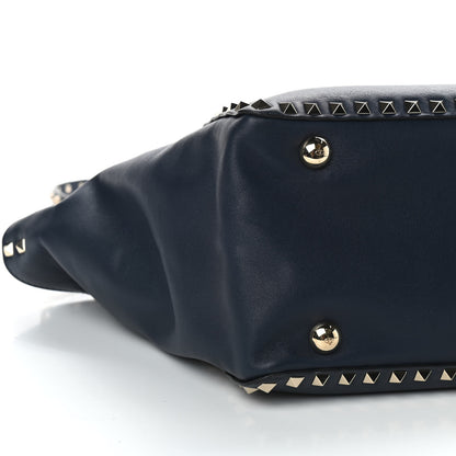 Valentino Garavani Vitello Medium Rockstud Tote Marine 7 of 11