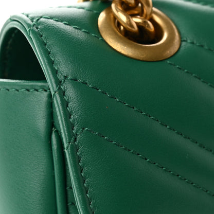 Gucci Calfskin Matelasse Small GG Marmont Shoulder Bag Emerald Green 13 of 15