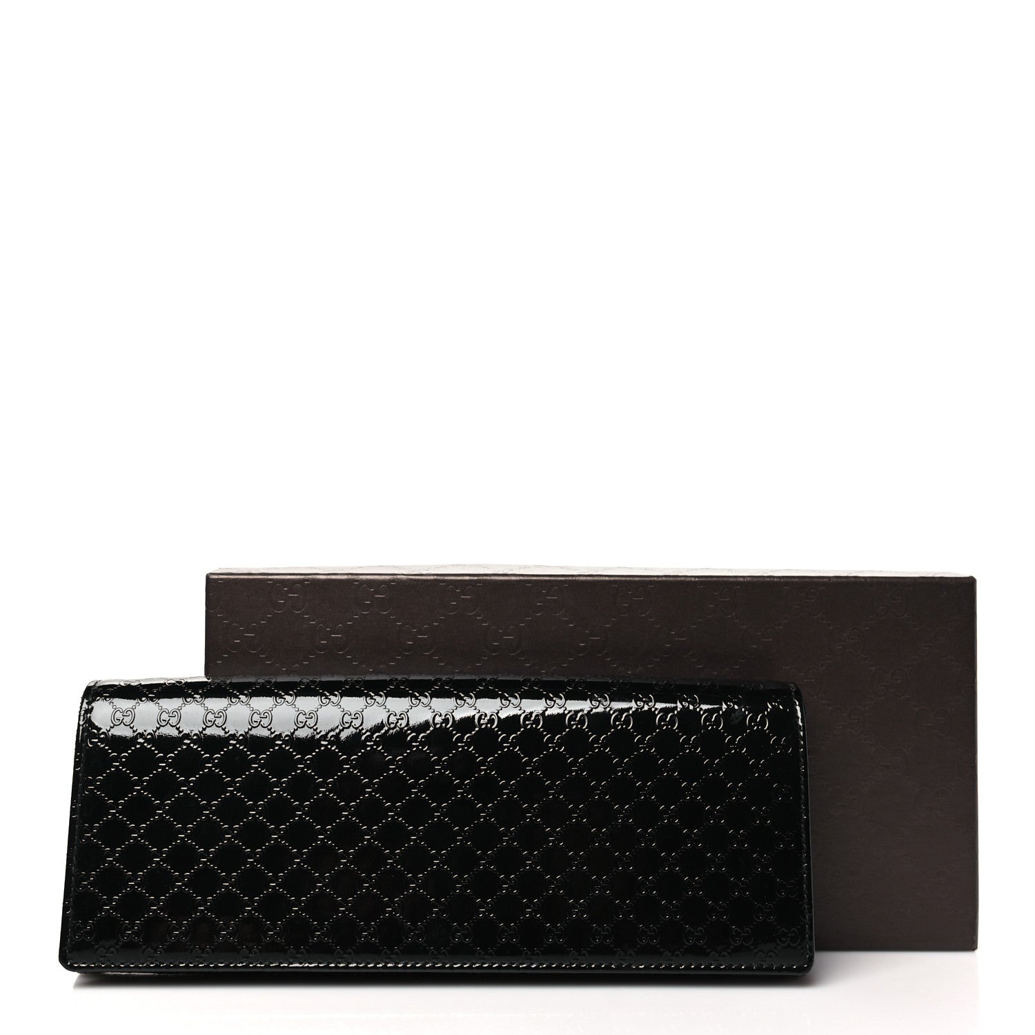 Gucci Patent Microguccissima Small Broadway Clutch Black 9 of 9
