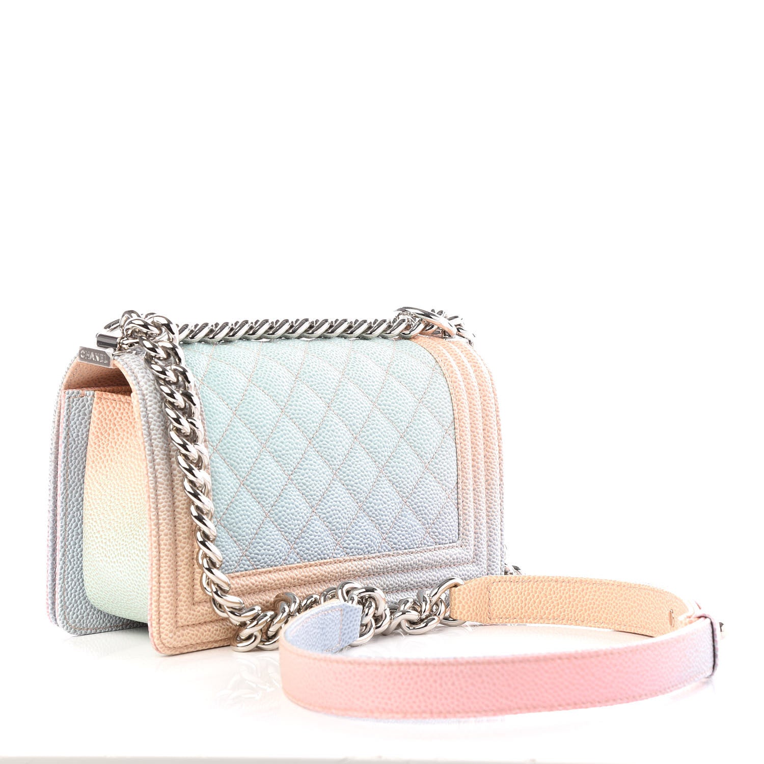 Chanel Caviar Quilted Small Cuba Rainbow Boy Flap Multicolor 2 of 10