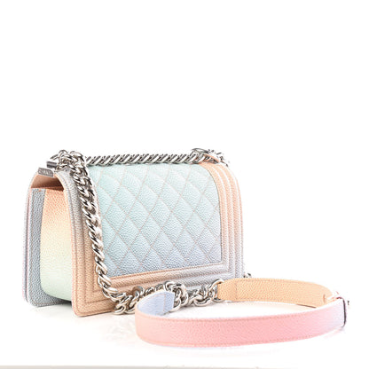 Chanel Caviar Quilted Small Cuba Rainbow Boy Flap Multicolor 2 of 10