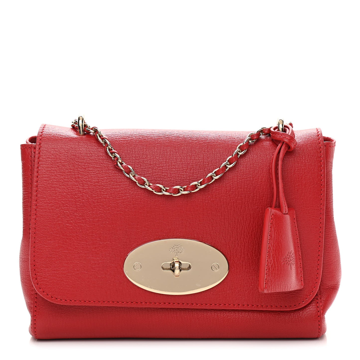 Glossy Goatskin Small Lily Flap Red