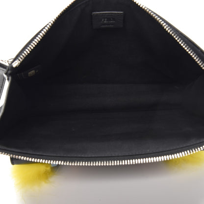 Fendi Vitello Dolce Fox Elaphe Ayers Hypnoteyes Min 2Jours Pouch Black Giallo Multicolor 5 of 9