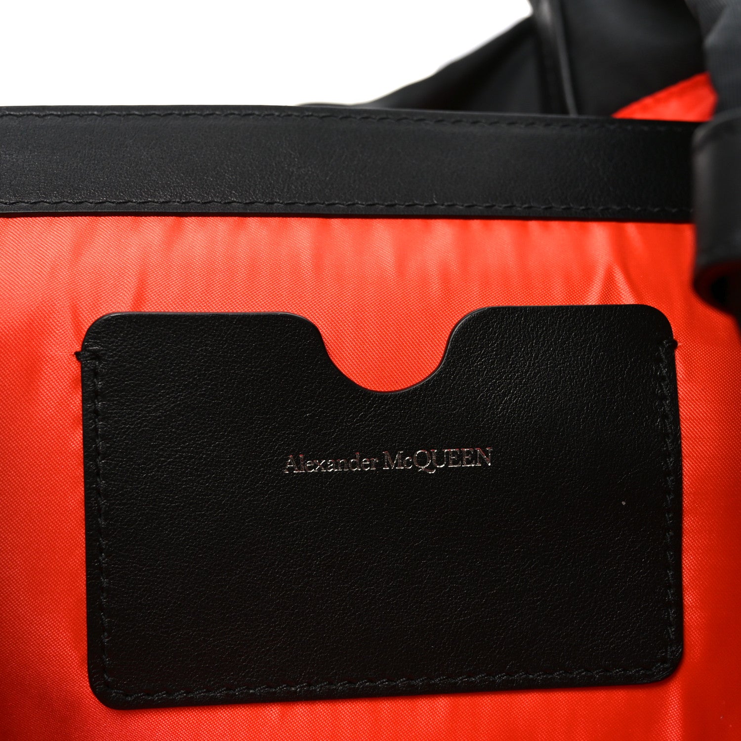 Alexander McQueen Nylon Graffiti Logo The Bundle Tote Black White 10 of 17