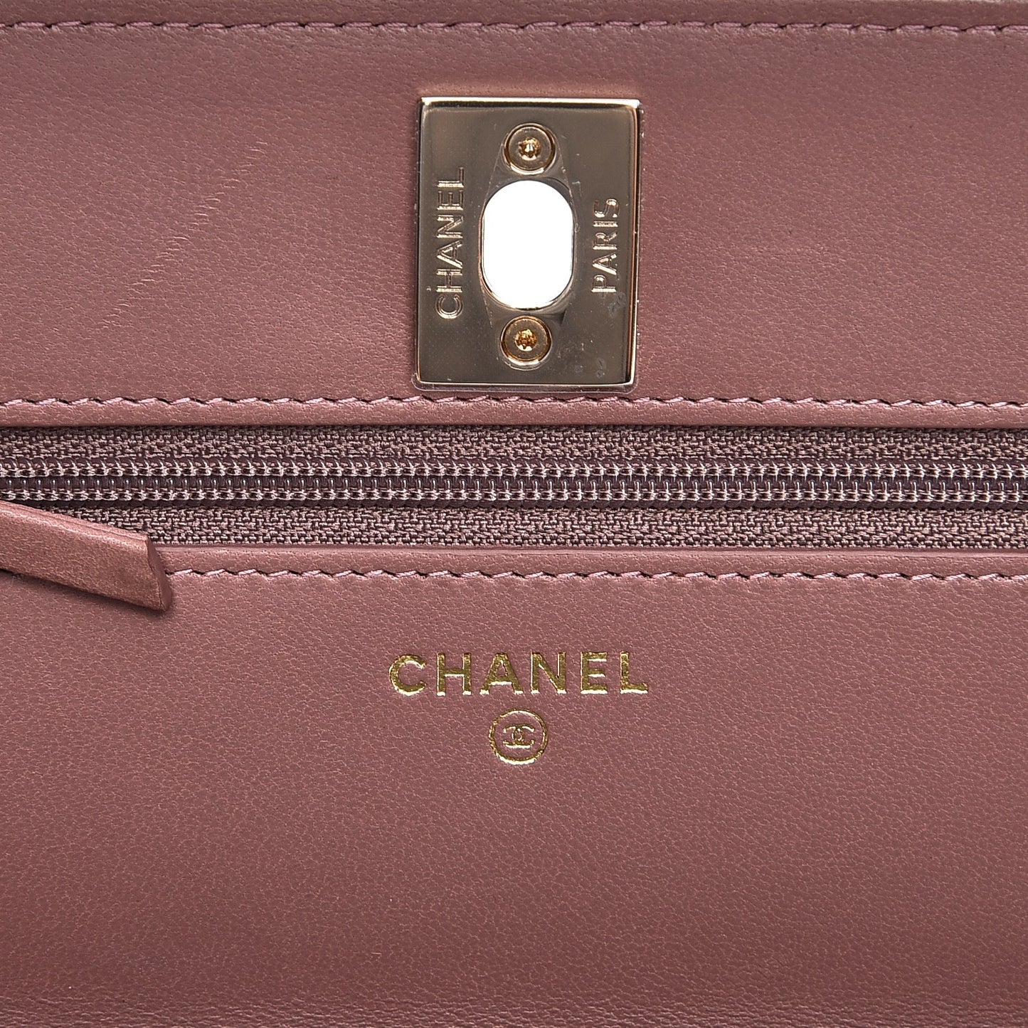 Lambskin Quilted Trendy CC Wallet On Chain WOC Pink
