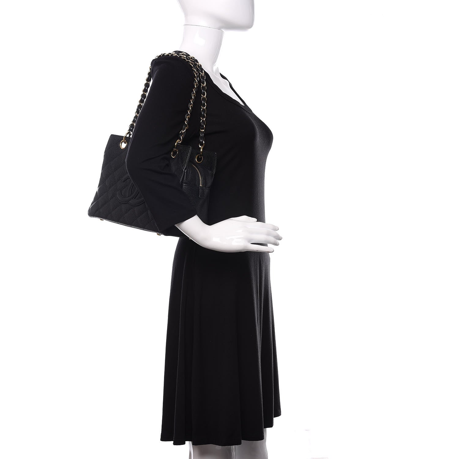 Chanel Caviar Quilted Petit Timeless Tote PTT Black 2 of 10