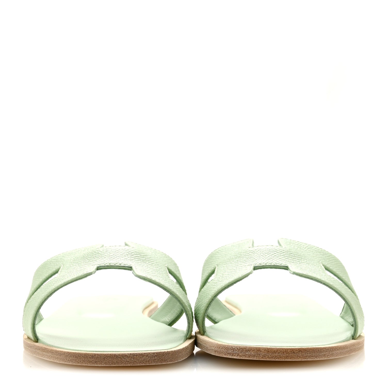 Hermes Epsom Oran Sandals 40 Vert Jade 3 of 10