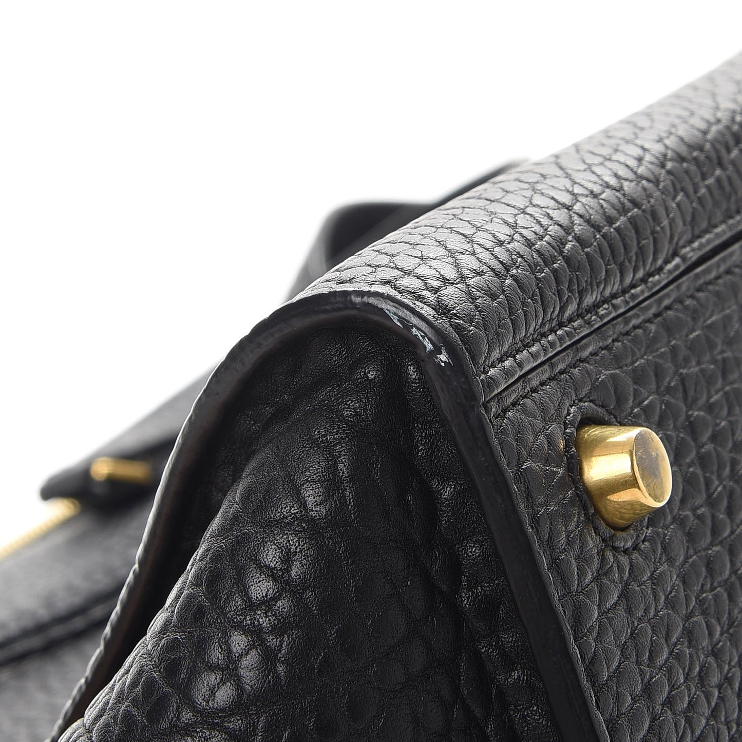 Bullhide Calfskin Medium Ring Bag Black