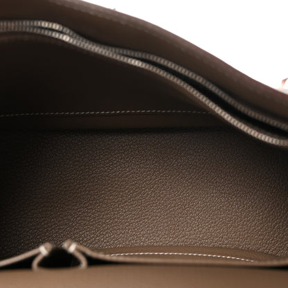 Hermes Taurillon Clemence Jypsiere 28 Etoupe 5 of 9
