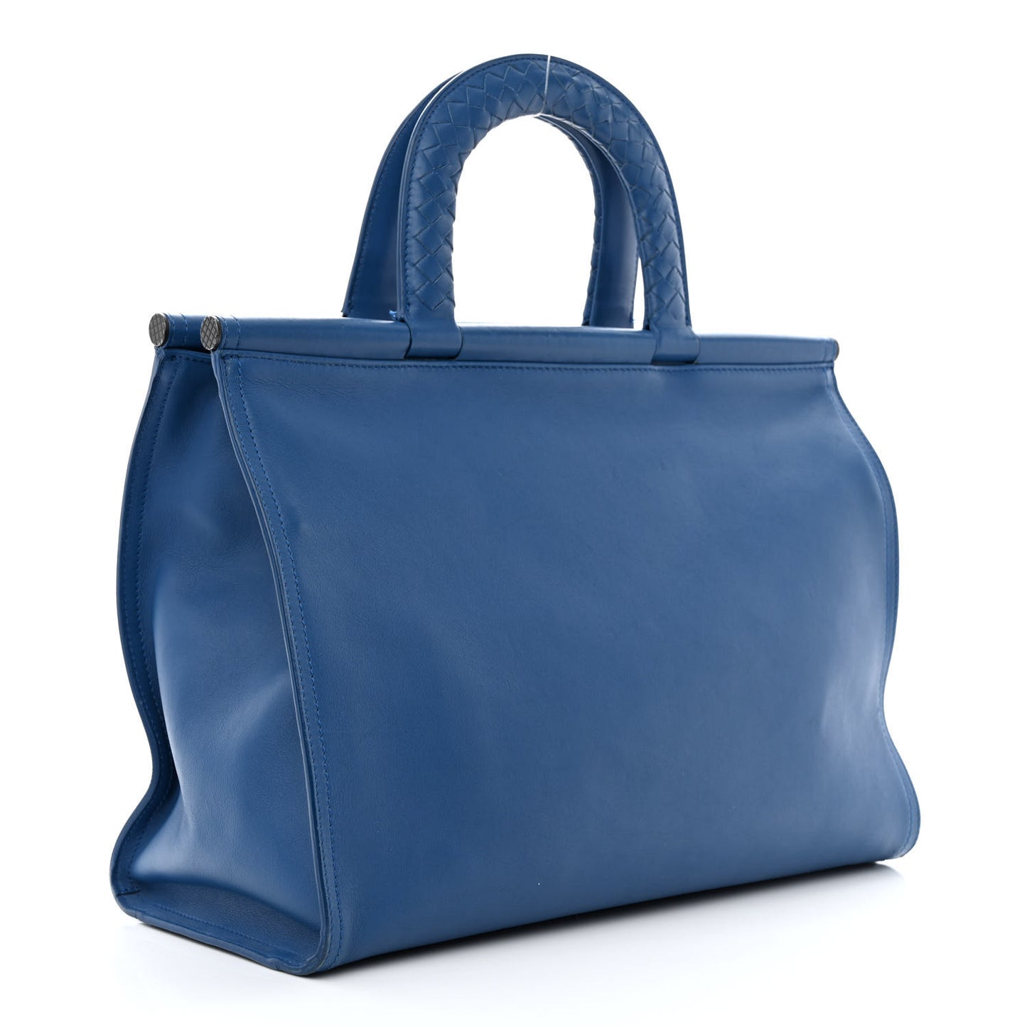 French Calfskin Bretagne Tote Blue
