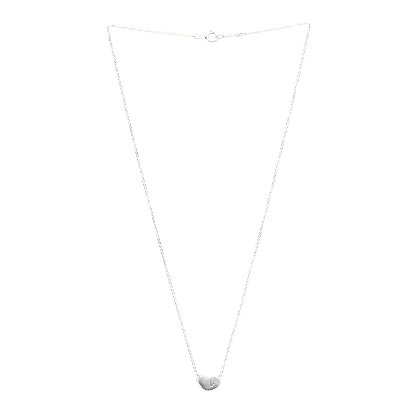 Sterling Silver 11mm Elsa Peretti Bean Pendant Necklace