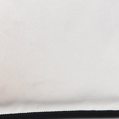 Chanel Canvas Calfskin Let's Demonstrate Small Tote White Black 11 of 11