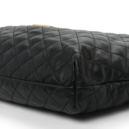 Saint Laurent Lambskin Quilted Maxi Icare Shopping Tote Black 10 of 11