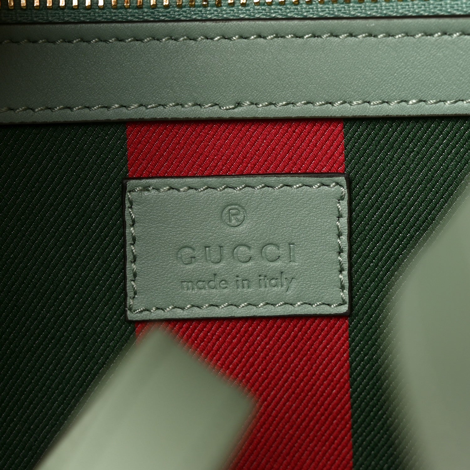 Gucci GG Supreme Monogram Emblem Large Tote Bag Sage Green 6 of 9