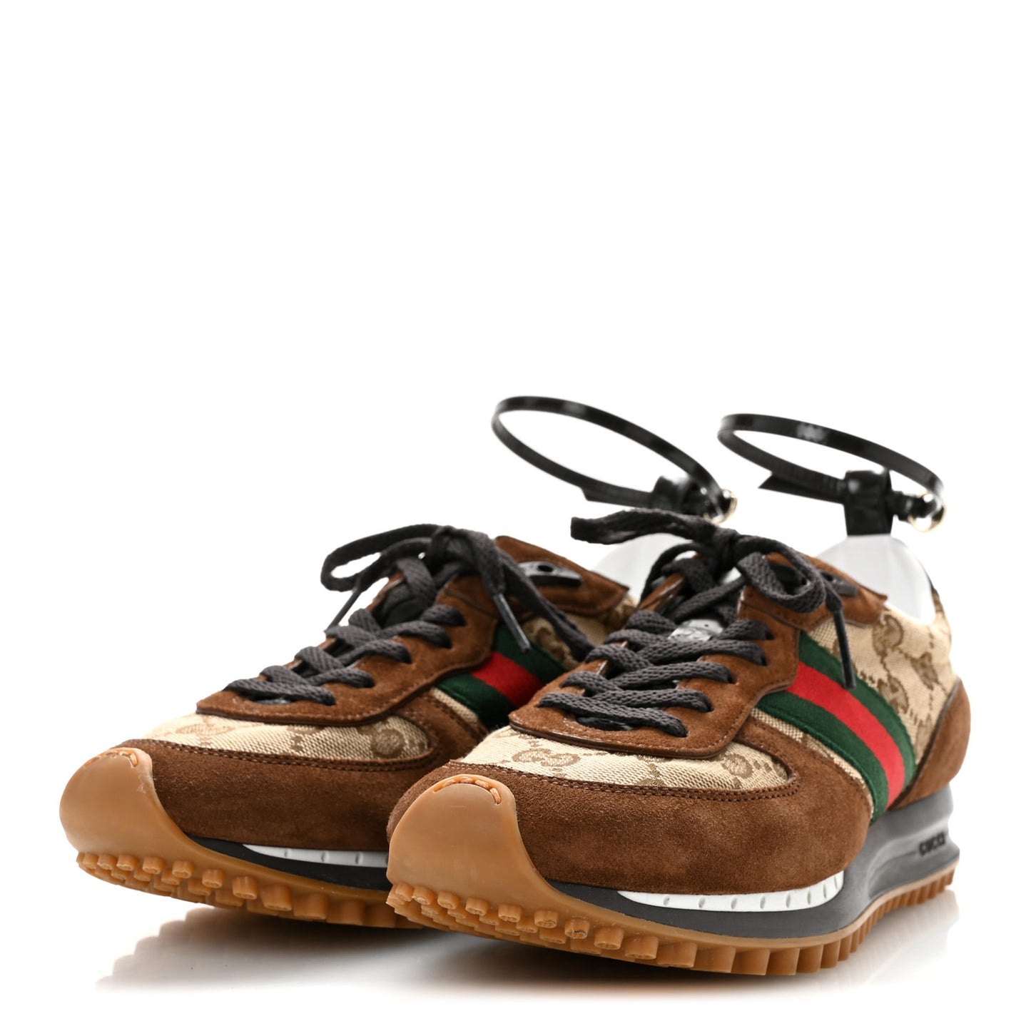 GG Suede Monogram Web Re-Motion Sneakers 37 Beige