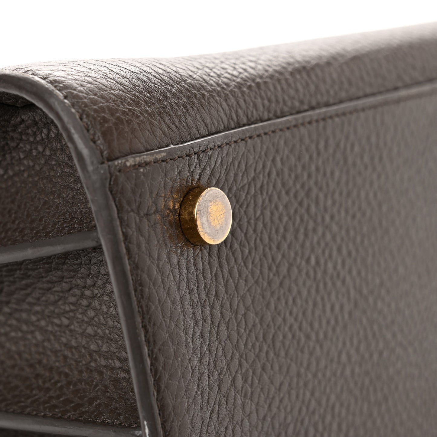 Grained Calfskin Small Sac De Jour Fog