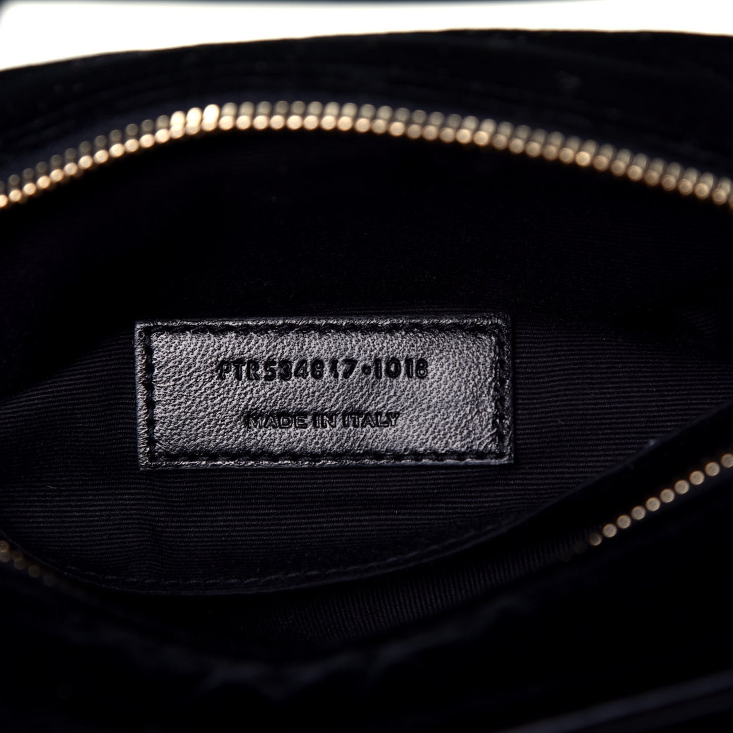Velour Matelasse Monogram Lou Belt Bag Black