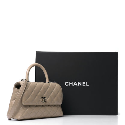 Chanel Caviar Quilted Mini Coco Handle Flap Dark Beige 6 of 6