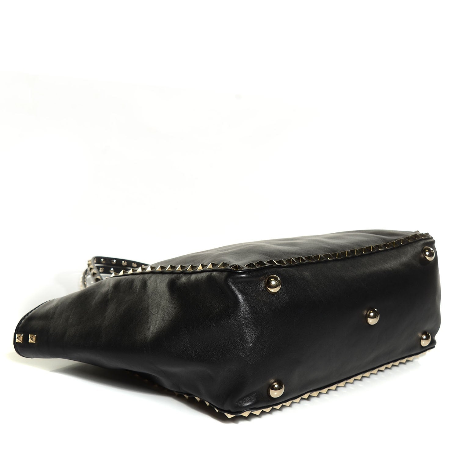 Valentino Garavani Vitello Medium Rockstud Tote Black 4 of 8