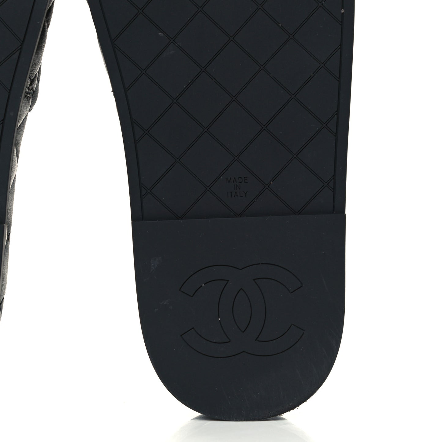 Lambskin Quilted CC Mules Sandals 39 Black
