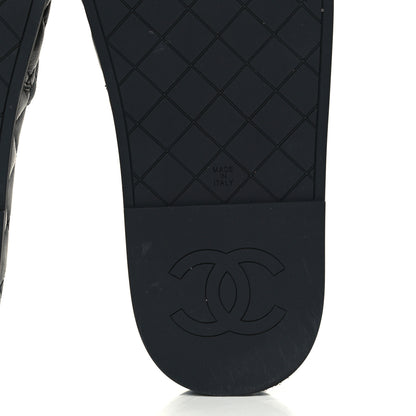 Chanel Lambskin Quilted CC Mules Sandals 39 Black 8 of 10