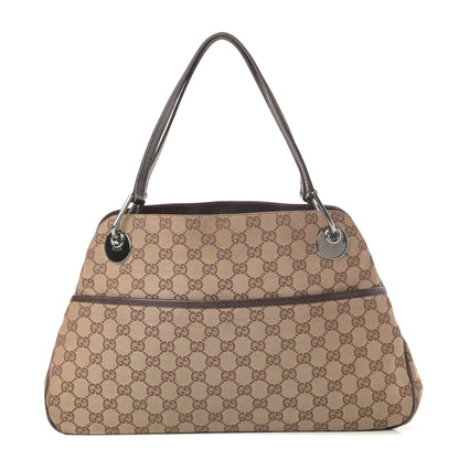 Gucci Monogram Medium Eclipse Shoulder Bag Dark Brown 1 of 17