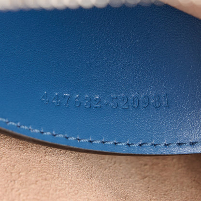 Gucci Calfskin Matelasse Aria Small GG Marmont Chain Shoulder Bag Clear Blue 7 of 11