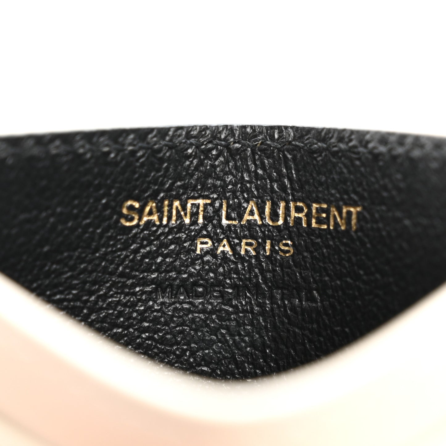 Lambskin Matelasse Chevron Monogram Credit Card Case Crema Soft