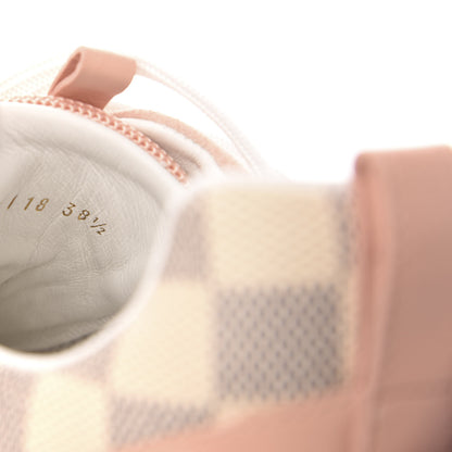 Louis Vuitton Suede Damier Azur Run Away Sneakers 38.5 Pink 9 of 9