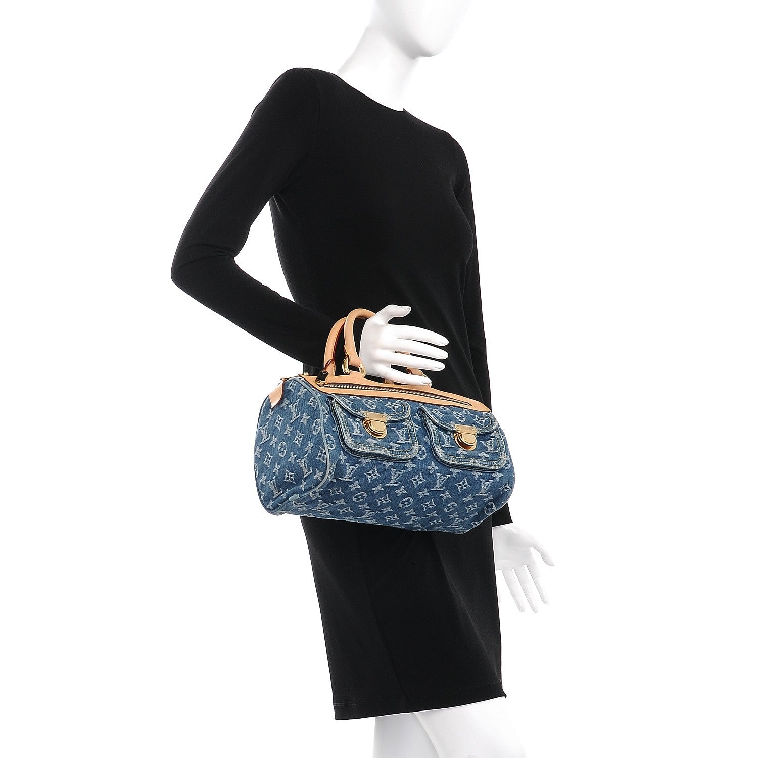 Louis Vuitton Monogram Denim Neo Speedy Blue 2 of 7