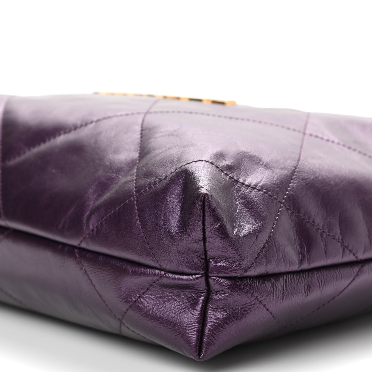 Chanel Metallic Calfskin Quilted Small Chanel 22 Purple 10 of 10