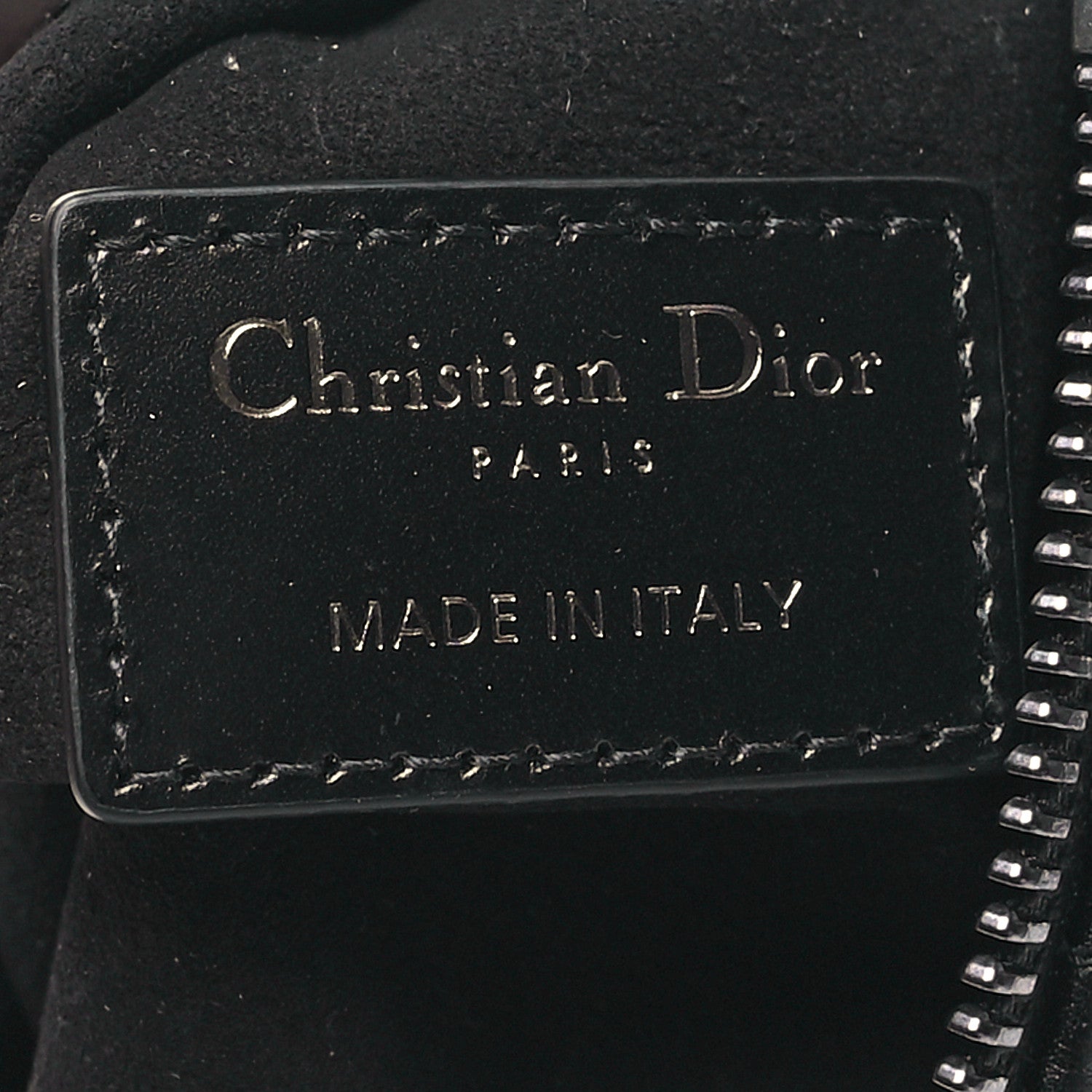 Christian Dior Calfskin Macrocannage Mini Dior Caro Tulip Bag Black 6 of 10