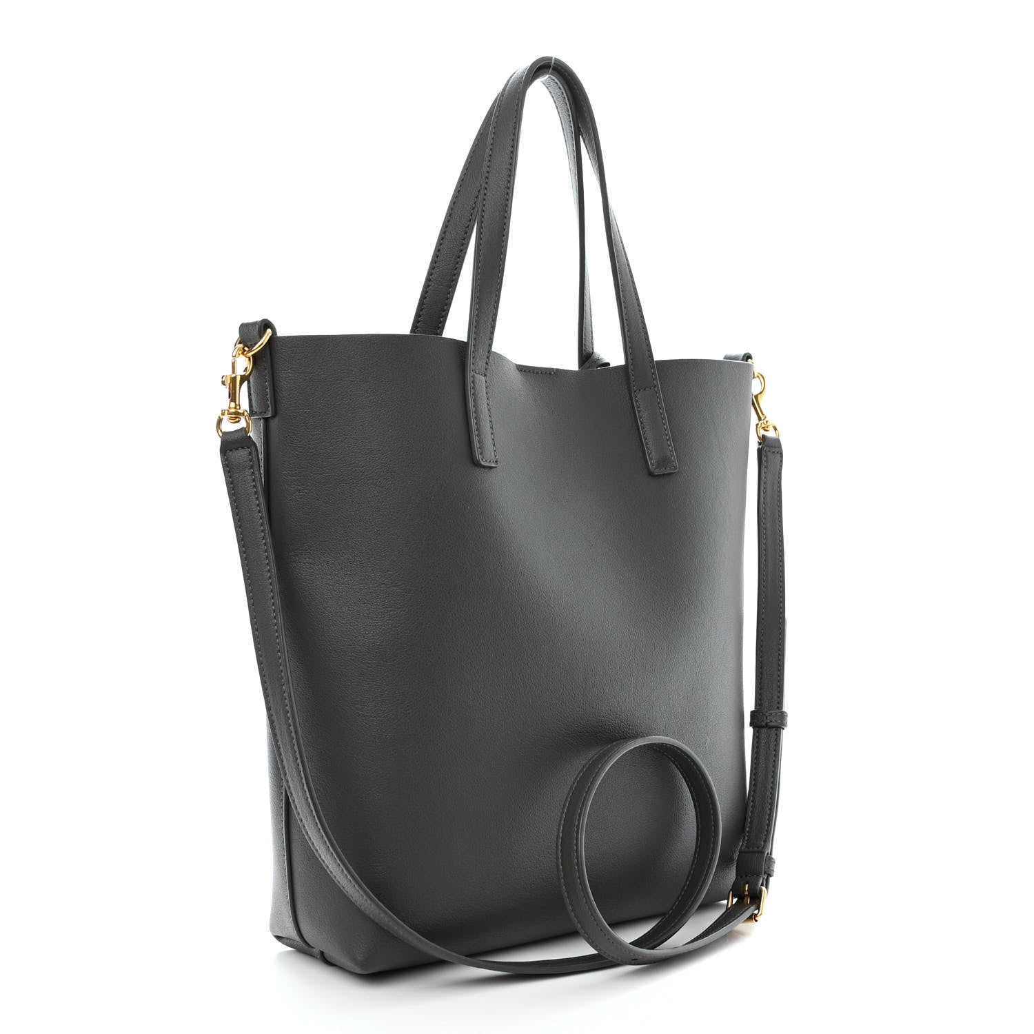 Saint Laurent Calfskin Toy Shopping Tote Earth Grey 3 of 13