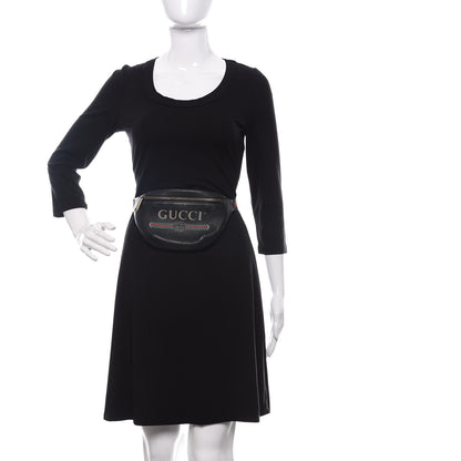 Gucci Grained Calfskin Small Logo Belt Bag Black 2 of 11