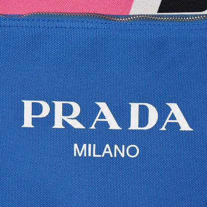 Prada Canvas Racing Logo Tote Black 8 of 8