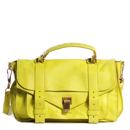 Proenza Schouler Lambskin PS1 Medium Satchel Lemon 1 of 14