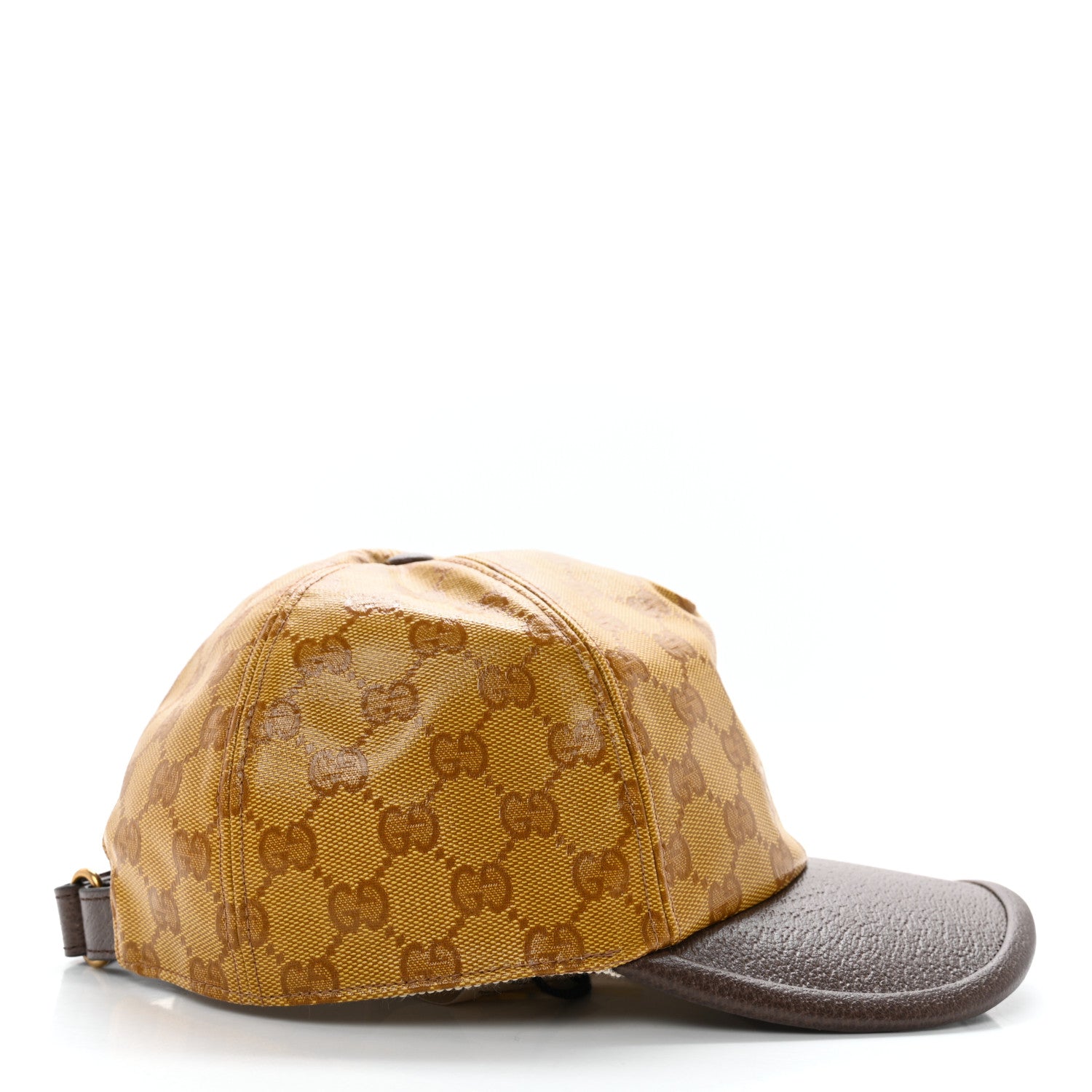Gucci X ADIDAS Crystal Monogram Textured Dollar Calfskin Trefoil Embroidered Stefanos Baseball Hat 58 Mid Natural New Acero 5 of 14