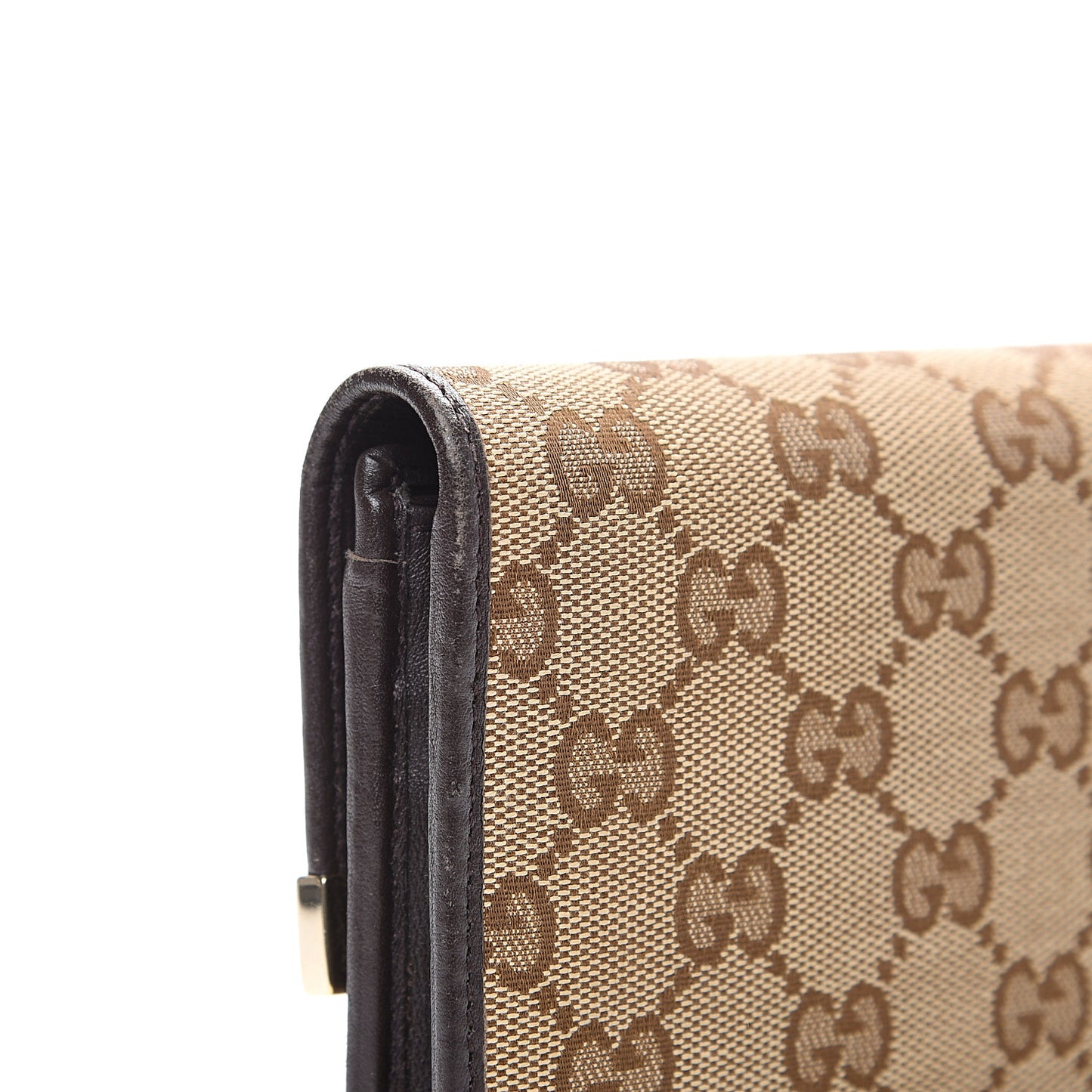 Monogram Margaux Calfskin Dice Continental Flap Wallet Beige Ebony Cocoa