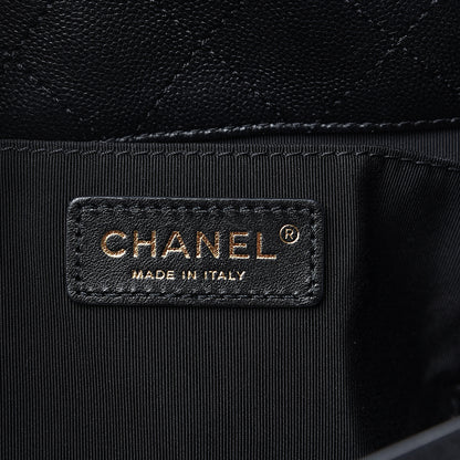 Chanel Caviar Quilted Large Rolled Up Bucket Drawstring Bag Black 5 of 9