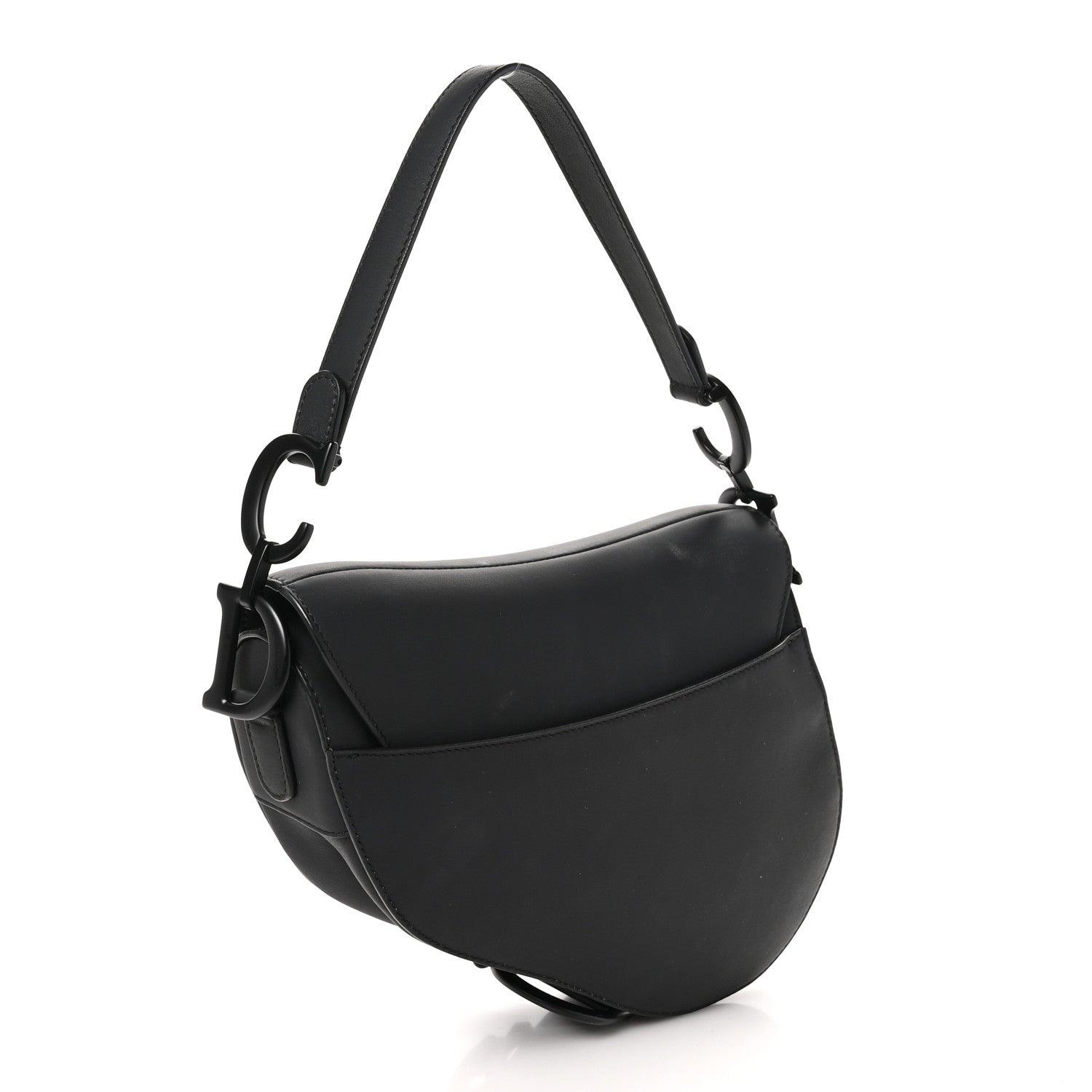 Christian Dior Ultra Matte Calfskin Saddle Bag Black 3 of 10