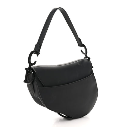 Christian Dior Ultra Matte Calfskin Saddle Bag Black 3 of 10