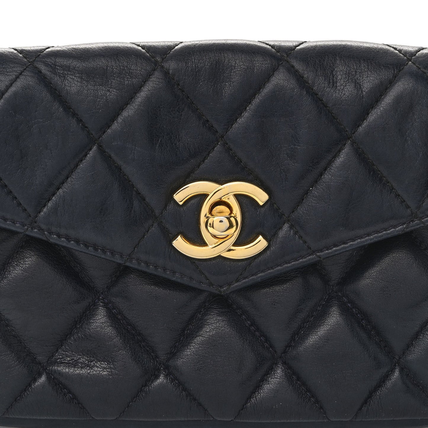 Lambskin Quilted Flap Waist Belt Bag 70 28 Blue