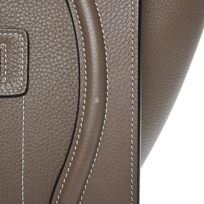 Celine Drummed Calfskin Micro Luggage Souris 9 of 10